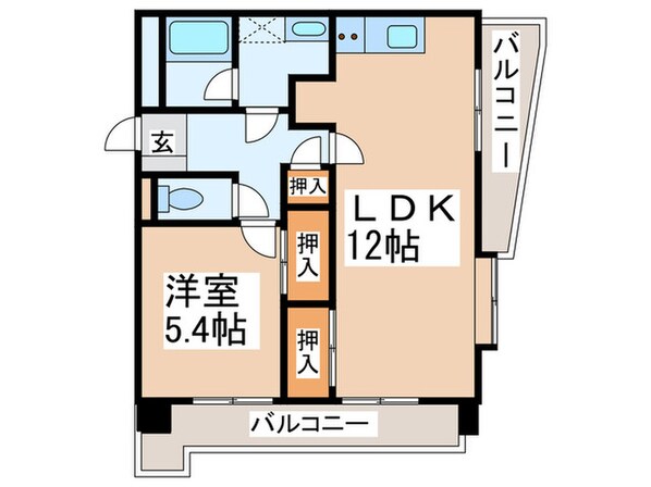 プリンスマンション五条(203)の物件間取画像